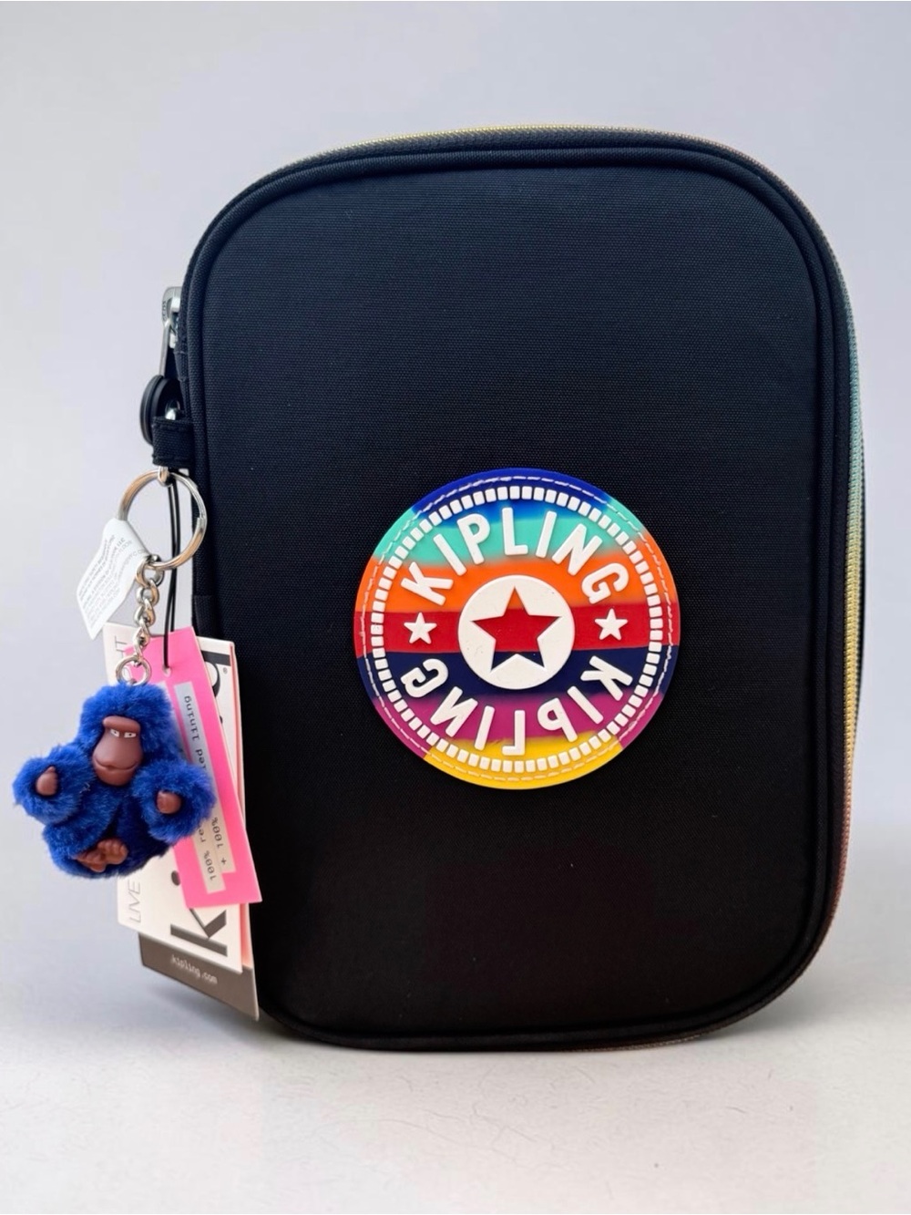 Kipling 100 Pens Cosmetic Case Accessories Truly Rainbow Black